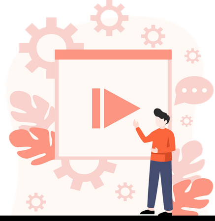Business training video Illustration