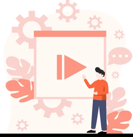 Business training video  Illustration