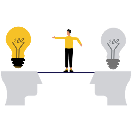 Business transformation, change management or transition to better innovative company, improvement and adaptation to new normal  Illustration
