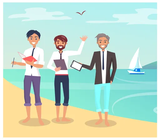 Business Travelling People  Illustration