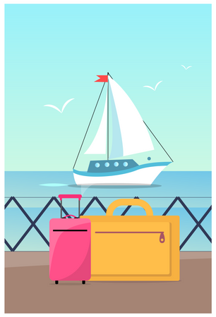 Business Travelling Ship  Illustration