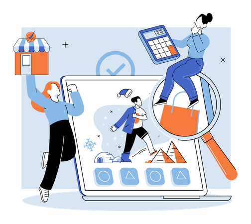 Business trends influence decision making and resource allocation  Illustration