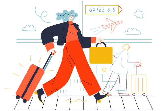 Business trip Illustration