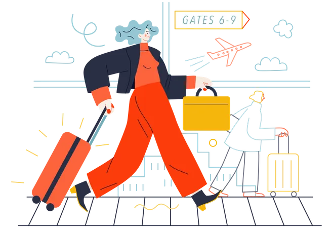 Business trip  Illustration