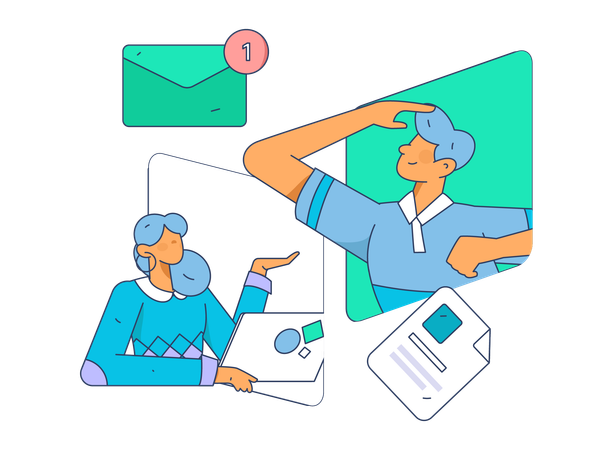 Business video call  Illustration