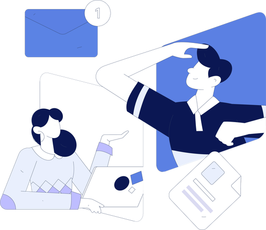 Business video call  Illustration