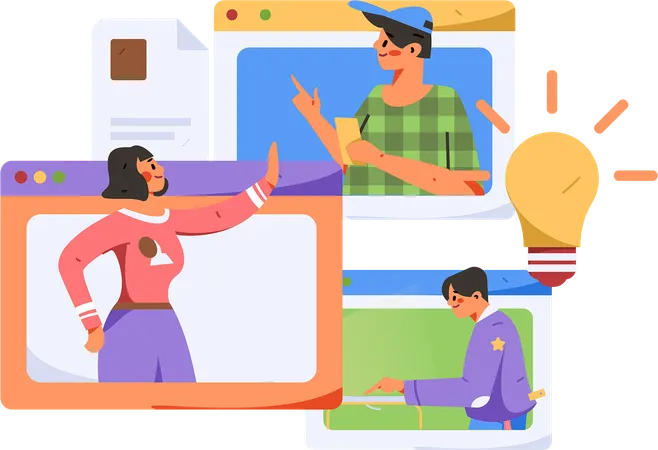 Business video call  Illustration