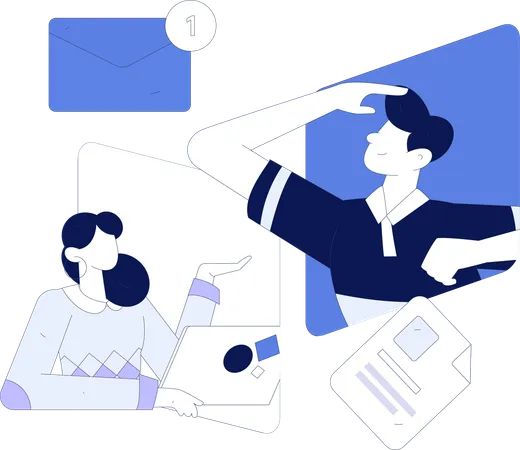 Business video call  Illustration