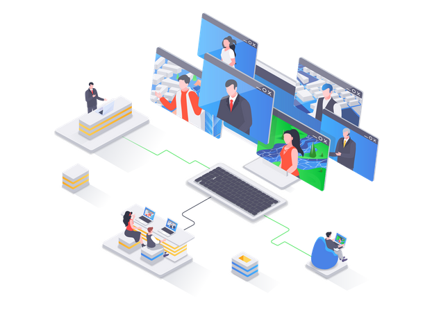 Business Video conference  Illustration