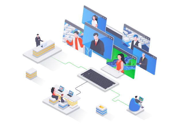 Business Video conference  Illustration