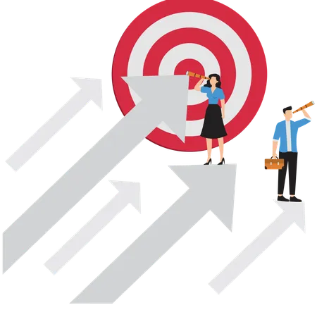 Business vision and target  Illustration