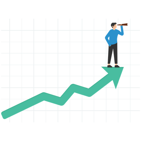 Business vision to see opportunity  Illustration