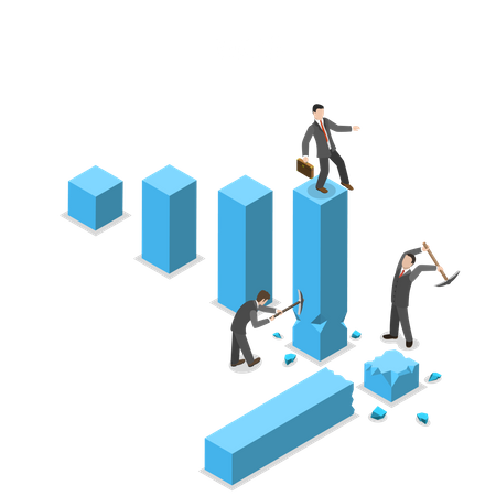 Business wars Illustration