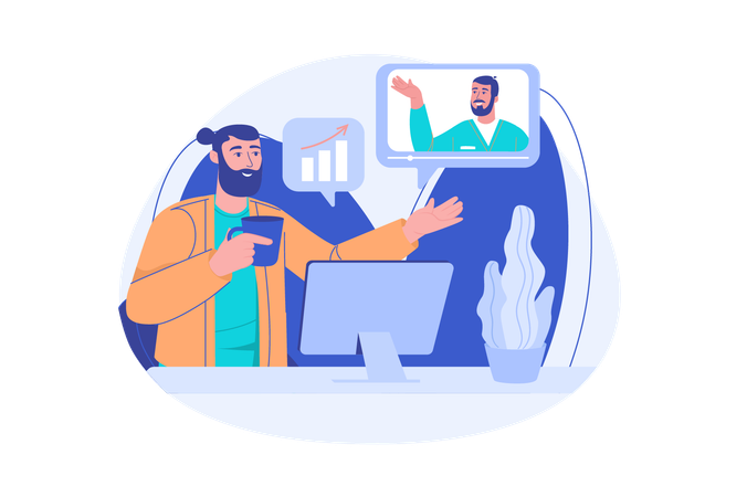 Business Webinar  Illustration