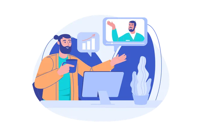 Business Webinar  Illustration