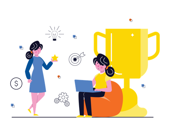 Business Winner  Illustration