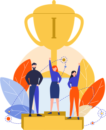 Business winners  Illustration