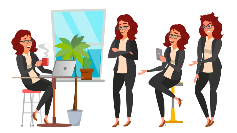 Business Woman Character  Illustration