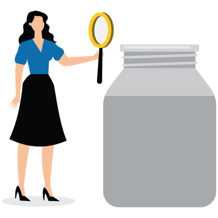Businesswoman Finding solution or creativity  Illustration