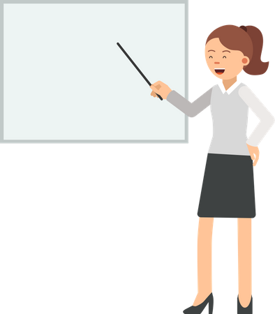 Business woman giving presentation  Illustration