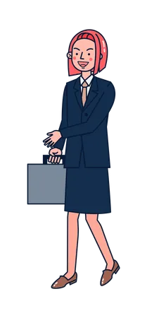 Business woman going to office Illustration