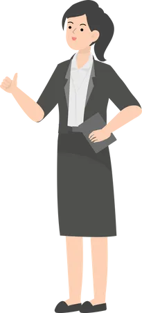 Business Woman Holding Diary  Illustration