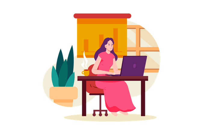 Business woman  Illustration