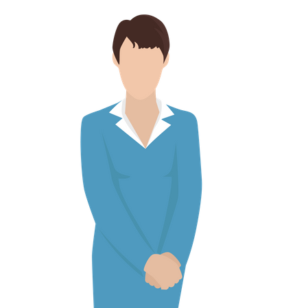 Business woman in blue suit  Illustration