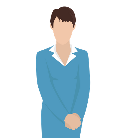 Business woman in blue suit  Illustration