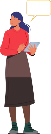 Business Woman in Office  Illustration