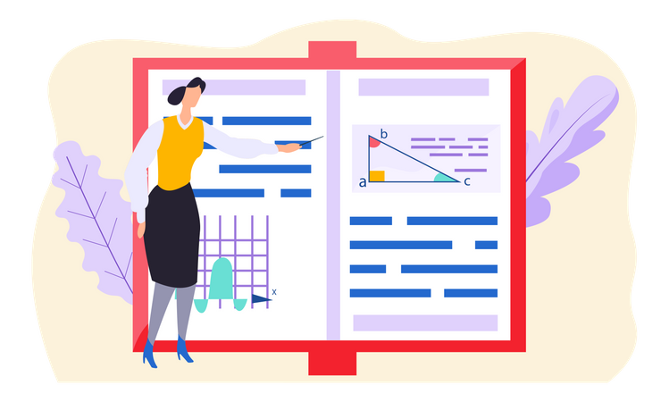 Business woman looking at growth  Illustration