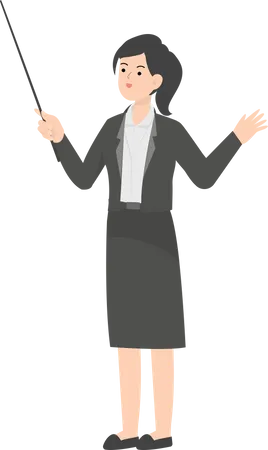 Business Woman Presenting  Illustration