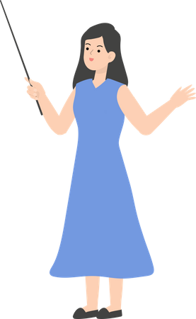 Business Woman Presenting  Illustration