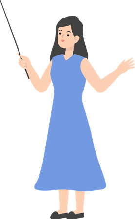 Business Woman Presenting  Illustration