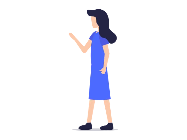 Business Woman Showing something  Illustration