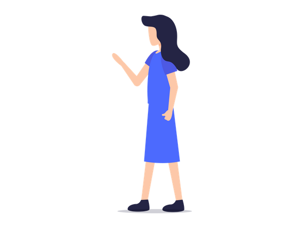Business Woman Showing something  Illustration