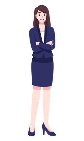 Business woman standing Illustration