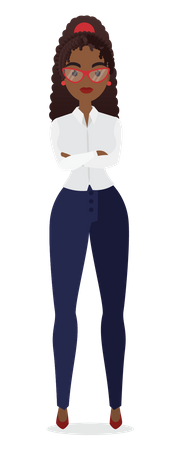 Business woman standing  Illustration