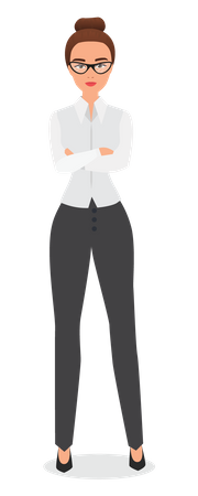 Business woman standing  Illustration