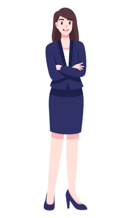 Business woman standing  Illustration