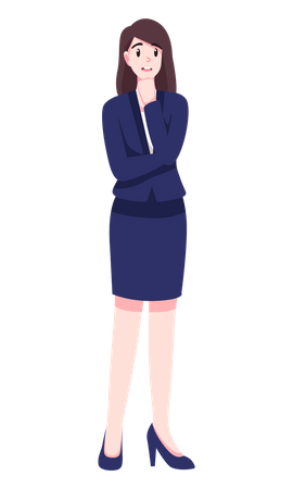 Business woman thinking something  Illustration