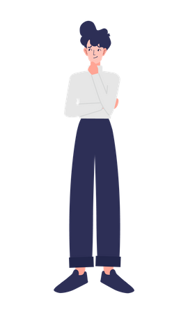 Business woman thinking something  Illustration