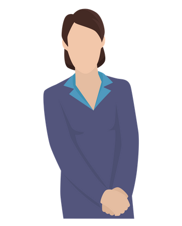 Business woman wearing business clothes  Illustration