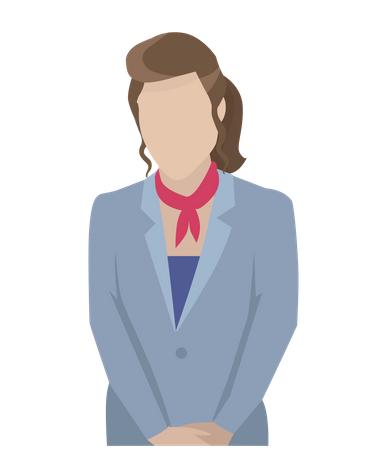 Business woman wearing gray jacket and tie  Illustration