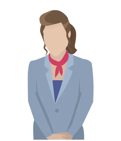 Business woman wearing gray jacket and tie  Illustration