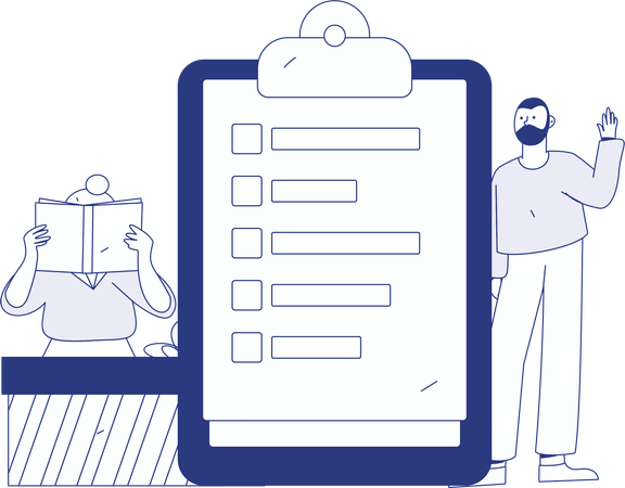 Business woman with Company Form  Illustration