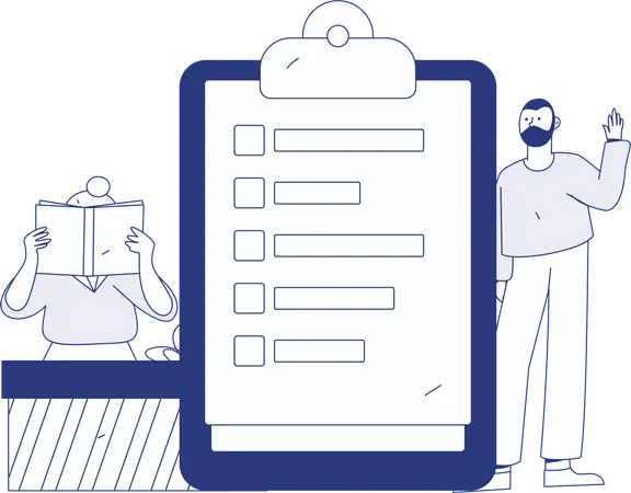 Business woman with Company Form  Illustration