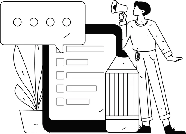 Business woman with Company Form  Illustration