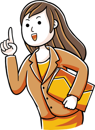 Business woman with idea  Illustration