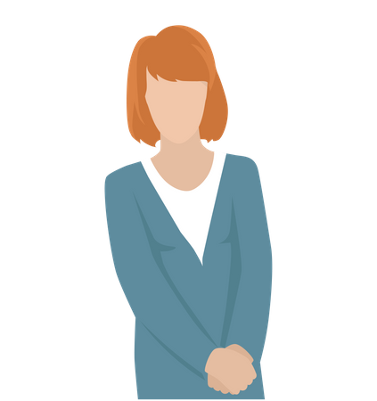 Business woman with red hair  Illustration